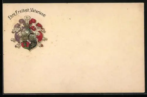 AK Studentenwappen Ehre, Freiheit, Vaterland!