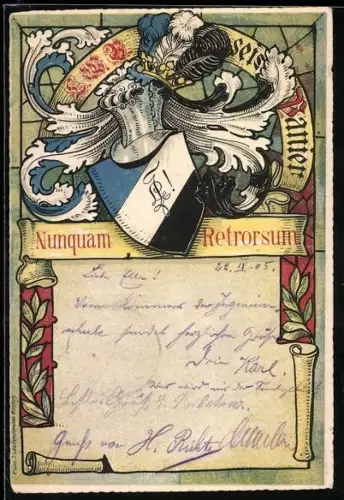 AK Studentenwappen der L. W. V.