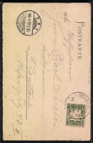 AK Studentenwappen mit Ritterhelm, Absolbia sei`s Panier