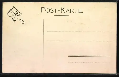 Lithographie Dillingen / Donau, Absolvia 1910, Sänger mit Laute, Studentenwappen, Ortsansicht, Eiche