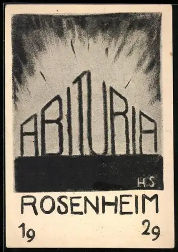 Künstler-AK Rosenheim / Obb., Abituria 1929