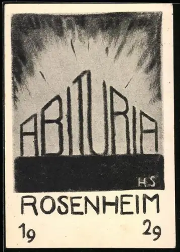 Künstler-AK Rosenheim, Abitur 1929, Absolvia