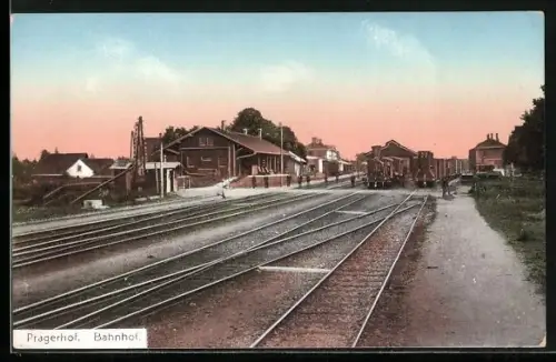 AK Pragerhof, Blick zum Bahnhof