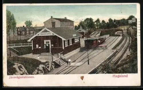 AK Hagalund, Järnvägsstationen, Bahnhof