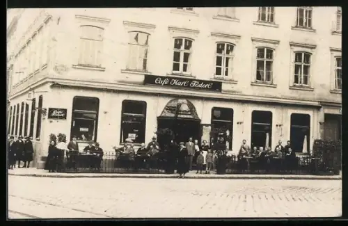 Foto-AK Wien, Café Karl Föderl, Veronikagasse 28