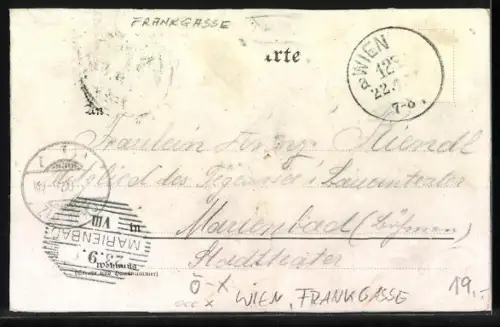 AK Wien, Anton Frankgasse Ecke Cottage Gasse