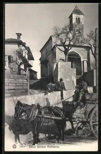 AK Pallanza, Ortspartie mit Kirche