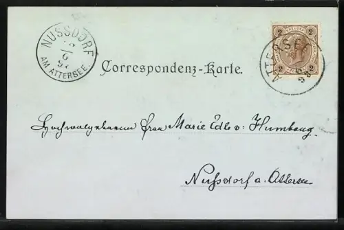 Mondschein-AK Attersee, Hotel Attersee, Ortsansicht im Vollmondlicht