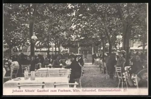 AK Wien, Hetzendorf, Johann Nitsch` Gasthof zum Fuchsen in der Altmannsdorferstr. 27