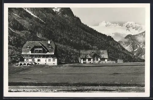 AK Bad Aussee, Alpen-Hotel Wasnerin mit Dachstein