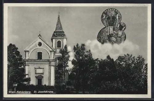 AK Wien, Kahlenberg, St. Josefskirche mit Gnadenbild
