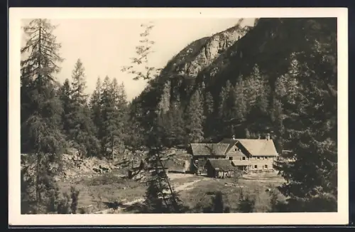 AK Unterkunftshaus auf der Schönbergalpe, Dachsteinhöhlenpark