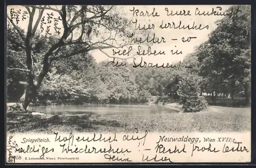 AK Wien, Neuwaldegg, Spiegelteich