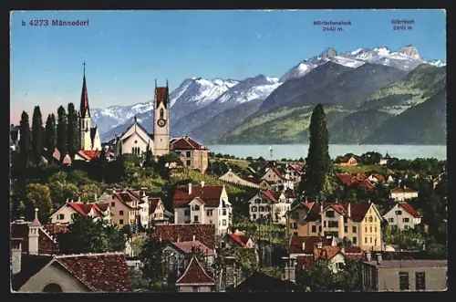 AK Männedorf, Panorama mit Glärnisch