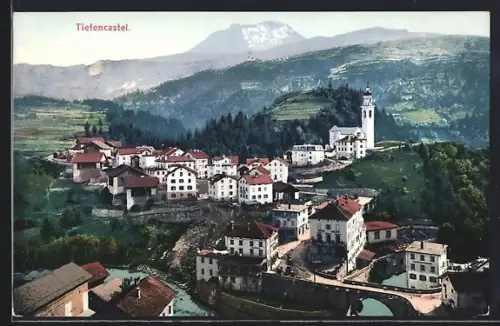 AK Tiefencastel, Teilansicht mit Blick zur Kirche