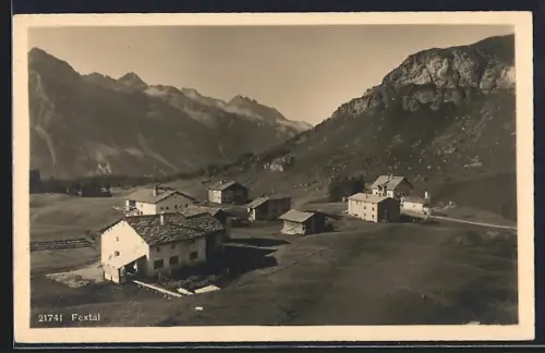 AK Fextal, Ortspartie im Gebirge