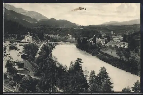 AK Reichenau, Ortspartie am Fluss