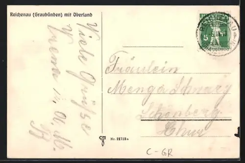 AK Reichenau, Ortspartie am Fluss