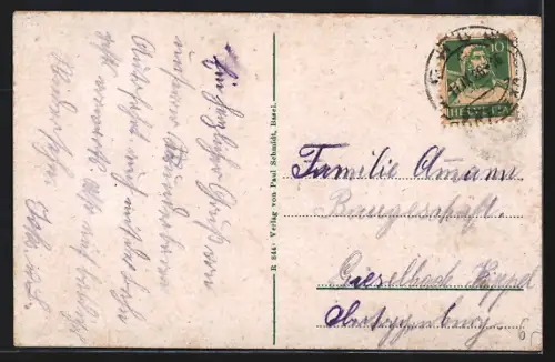 AK Chur, Strasse mit Postgebäude