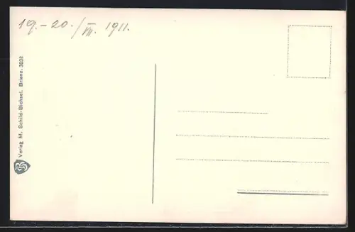 AK Interlaken, Partie am Höheweg mit Blick auf Jungfrau