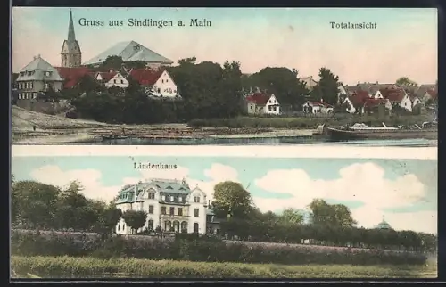 AK Frankfurt-Sindlingen, Totalansicht, Lindenhaus