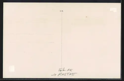 Foto-AK Rastatt, Partie an der Städtischen Sparkasse