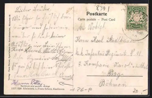 Künstler-AK sign. Hans Pernat: Bischofsreuth /Bayr. Wald, Ortsansicht mit Kirche