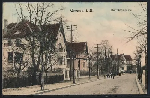 AK Gronau i. H., Partie in der Bahnhofstrasse
