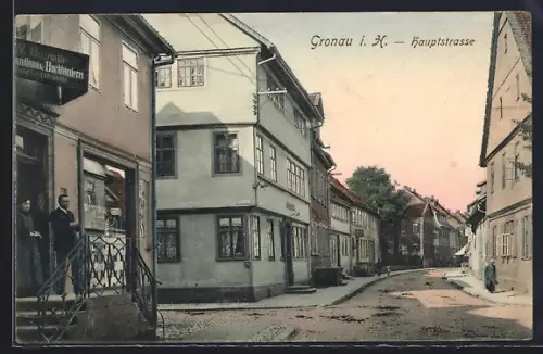 AK Gronau i. H., Buchbinderei in der Hauptstrasse