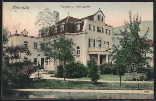 AK Ahrweiler, Kurpark u. Hotel Villa Sophie