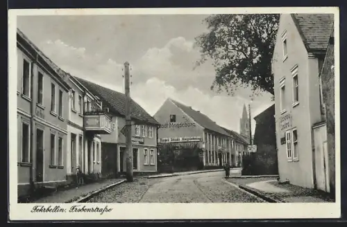 AK Fehrbellin, Hotel Stadt Magdeburg und Bäckerei in der Frobenstrasse