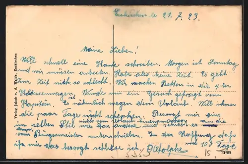 AK Euskirchen, Hotel zur Post und Kaiserliches Postamt in der Bahnhofstrasse