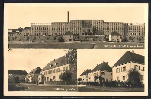 AK Fürth i. Bay., Städt. Krankenhaus, Nottelbergstrasse