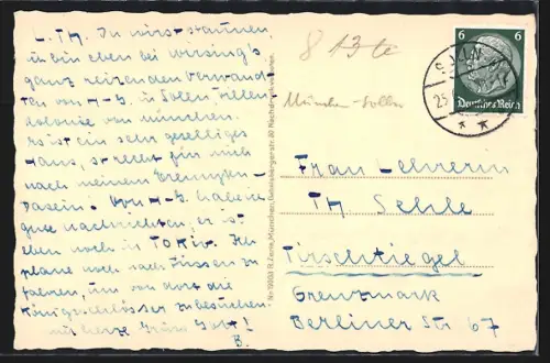 AK München-Solln, Ortsansicht aus der Vogelschau