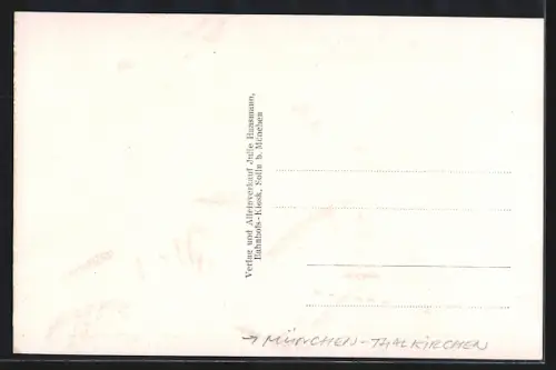 AK München-Thalkirchen, Prinz-Ludwigshöhe, Partie in der Heilmannstrasse