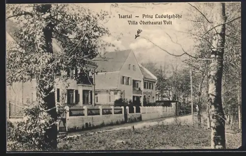 AK München-Thalkirchen, Kolonie Prinz Ludwigshöhe, Villa Oberbaurat Voit