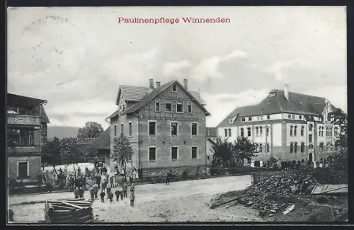 AK Winnenden, Paulinenpflege mit Strassenpartie