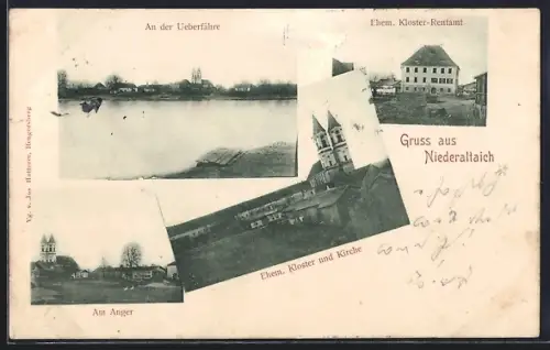 AK Niederaltaich, Ehem. Kloster-Rentamt, Am Anger, An der Ueberfähre, Kloster und Kirche