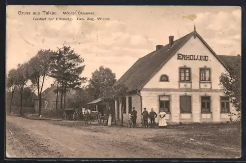 AK Talkau, Gasthof zur Erholung, Bes. Aug. Wieter, Möllner Chaussee