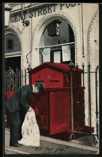 AK Postbote leert einen Briefkasten, All for you