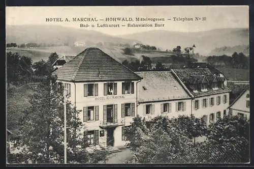 AK Hohwald, Hôtel A. Marchal dans le paysage pittoresque
