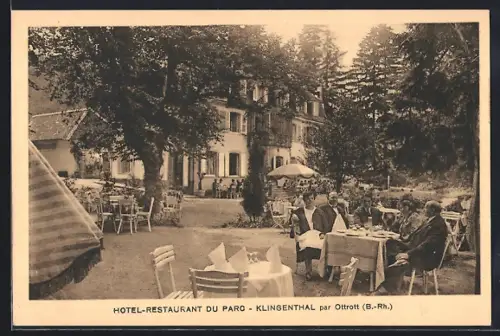 AK Klingenthal /Ottrott, Hôtel-Restaurant du Parc avec clients en terrasse