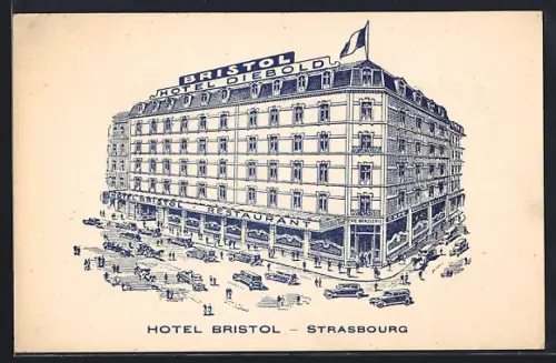 AK Strasbourg, Hôtel Bristol Diebold et animation urbaine