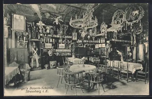 AK Strassburg i. E., Gasthaus Serger`s Bauern-Schänke
