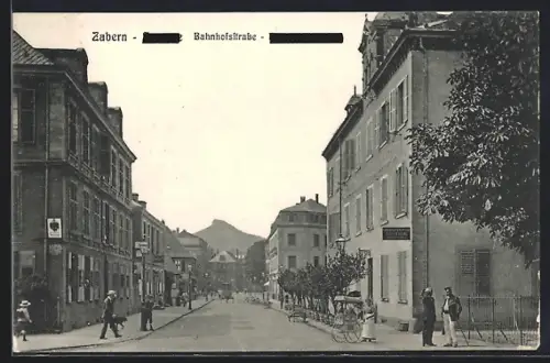 AK Zabern, Geschäfte in der Bahnhofstrasse