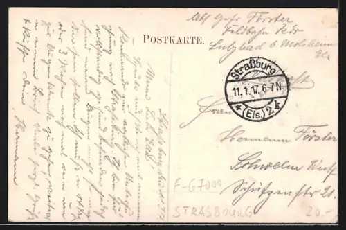 AK Strassburg i. E., Restaurant Zum alten Bahnhof, Strösser-Guth