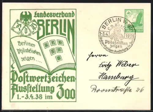 AK Berlin, Postwertzeichen-Ausstellung 1938 im Zoo, Ganzsache