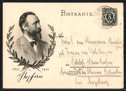 AK Heinrich von Stephan, Ganzsache