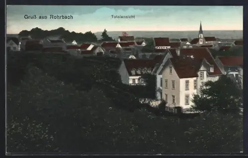 AK Rohrbach, Totalansicht aus der Vogelschau