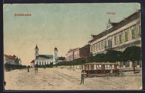 AK Békéscsabá, Fötér, Strassenbahn